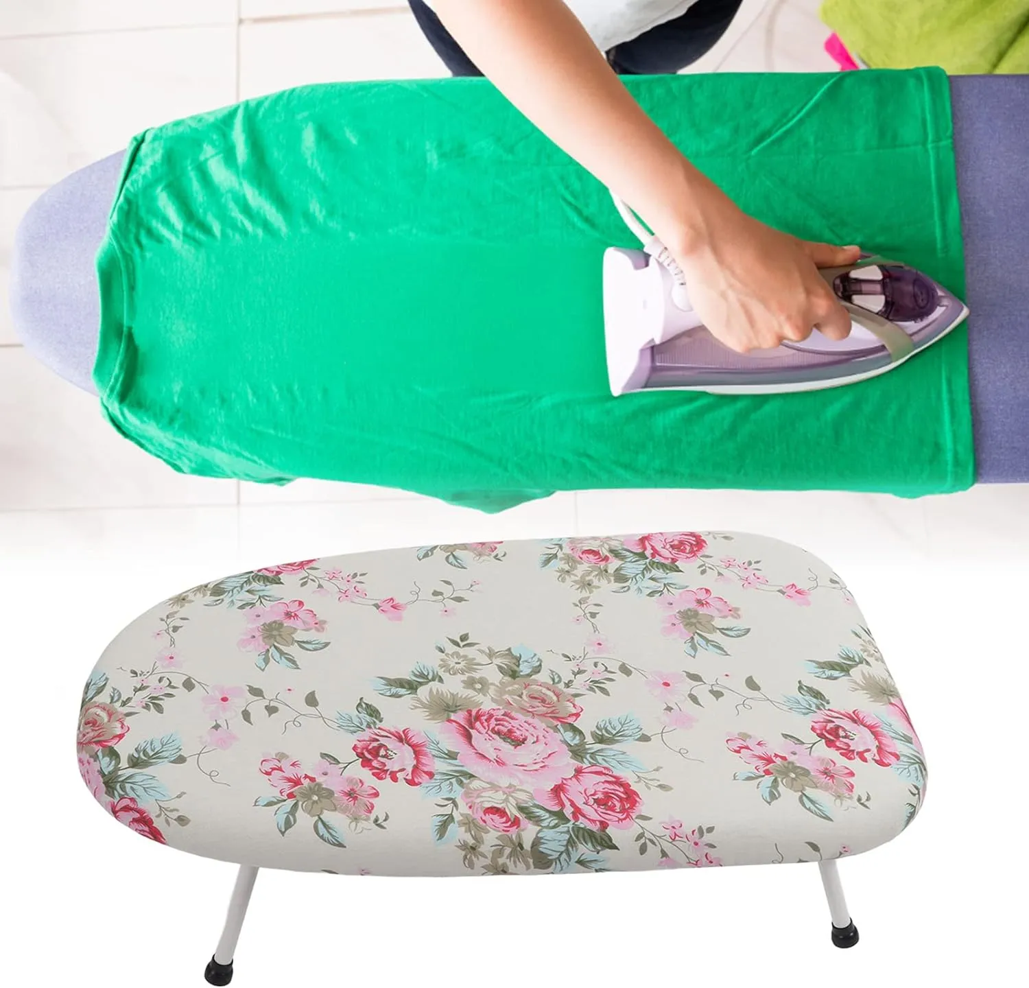 ( NET) Tabletop Ironing Board with Folding Legs