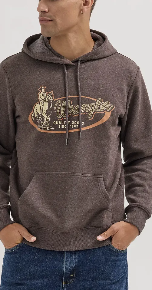 112354257-Wrangler Men's Hoodie -Brown