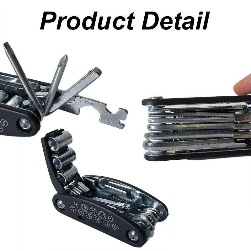 16 in 1 Mountain Bike Portable Socket Multipurpose Wrench Bicycle Multi Tool Screwdriver Motorcycle Bicycle Repair Tools