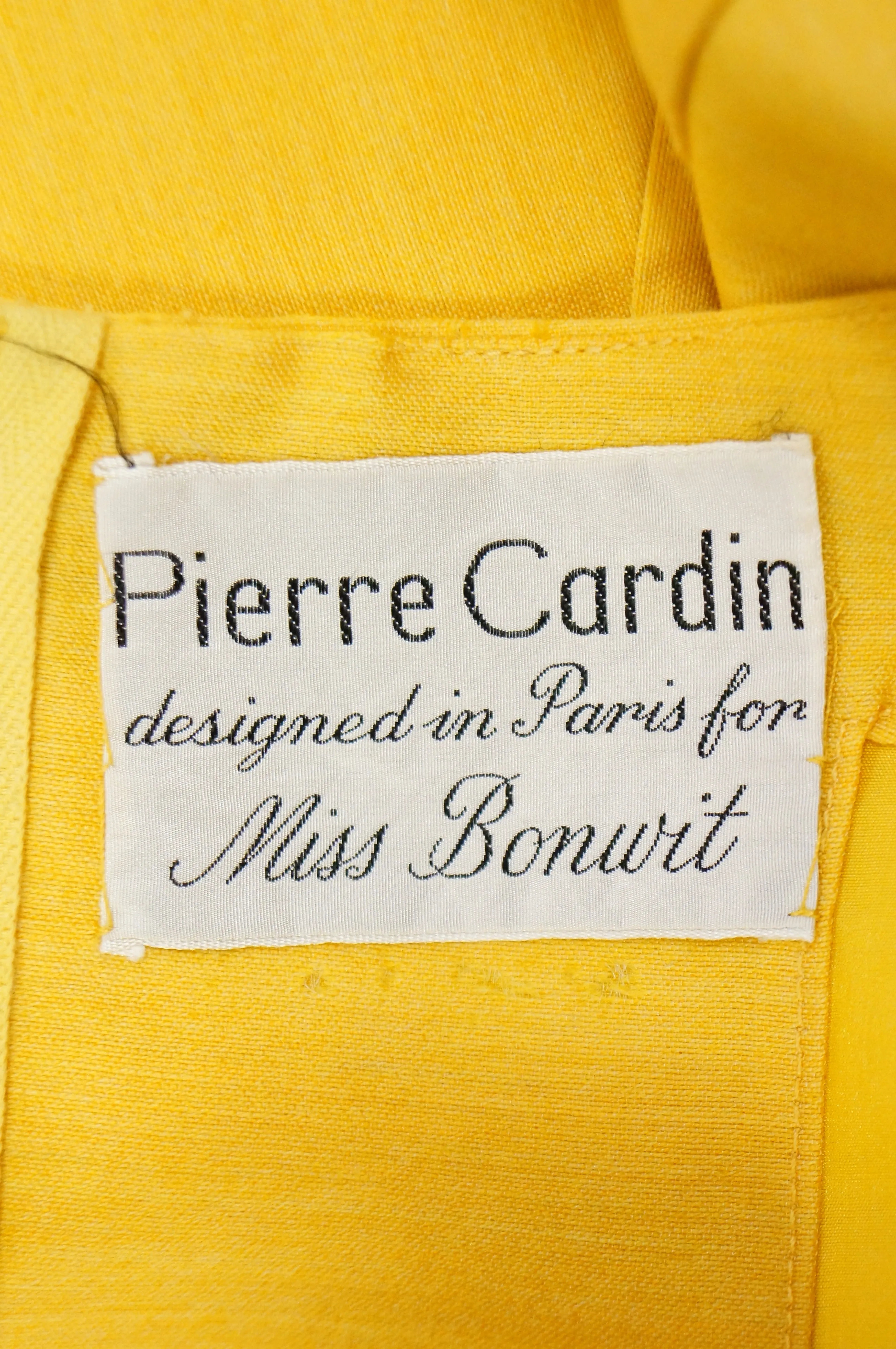 1960s Pierre Cardin Sunshine Yellow Wool Mod Dress