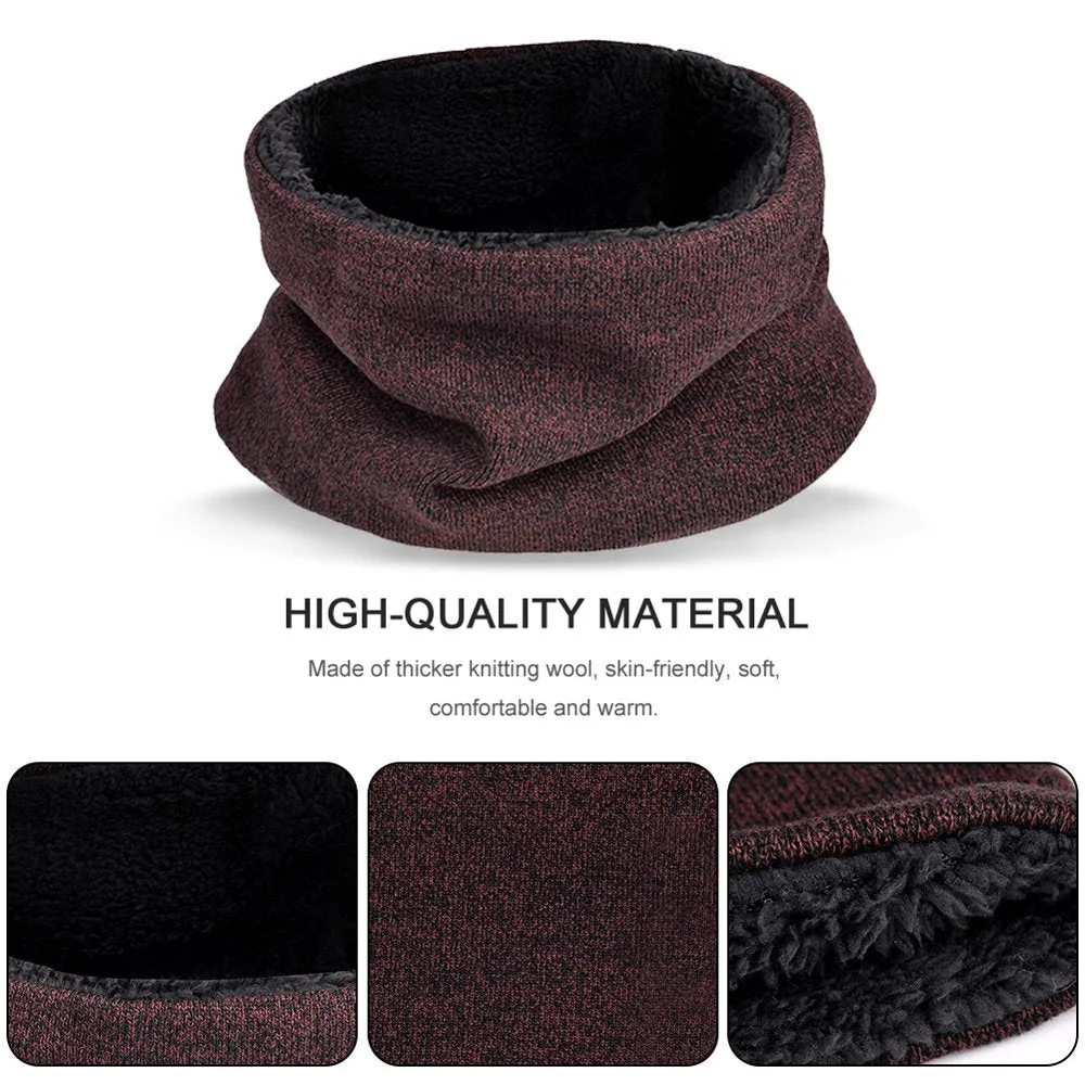 3 Pieces Universal Warm Knitted Hat Scarf Gloves Set