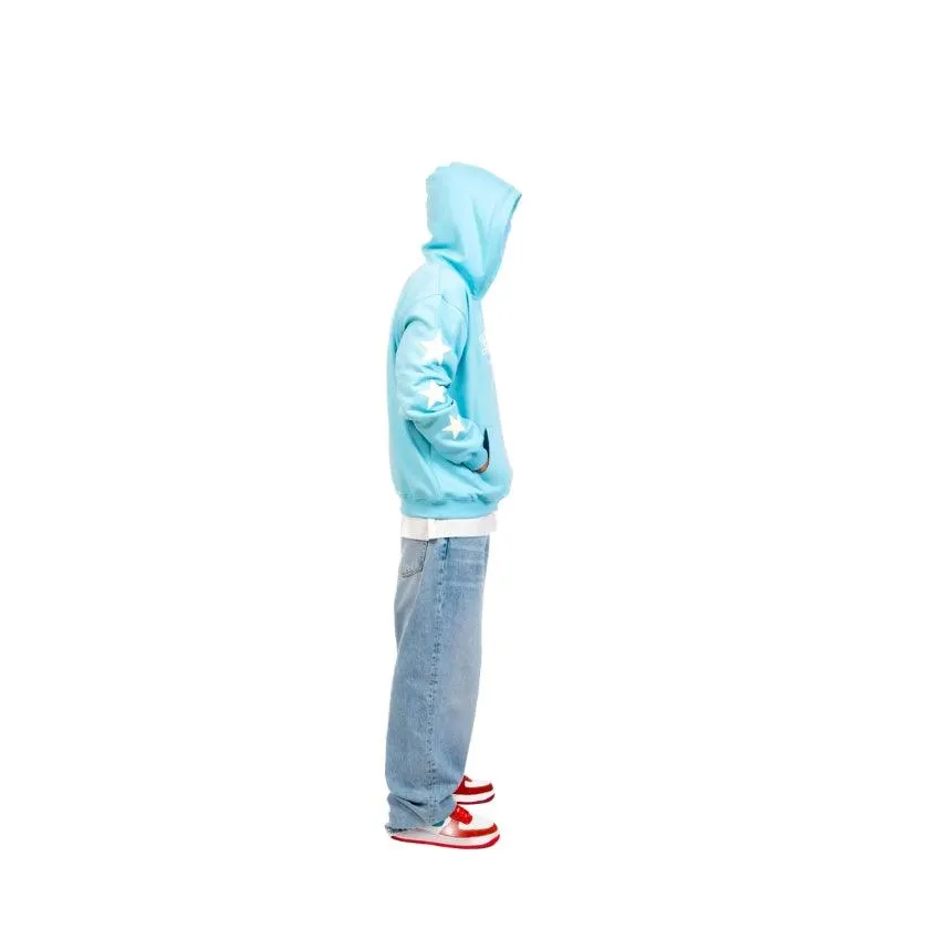 90s Hoodie - Powder Blue.