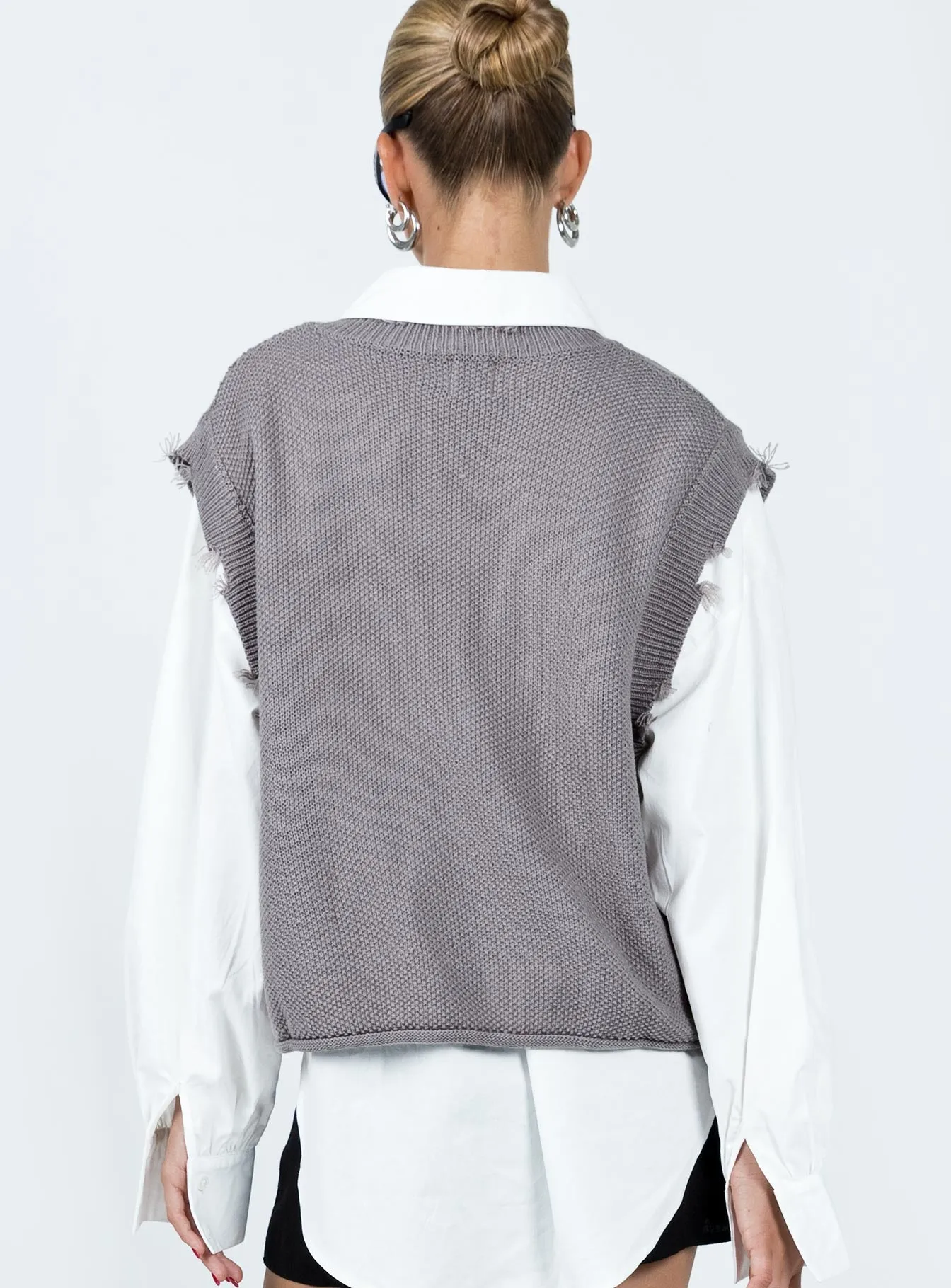 Adler Knit Vest Grey