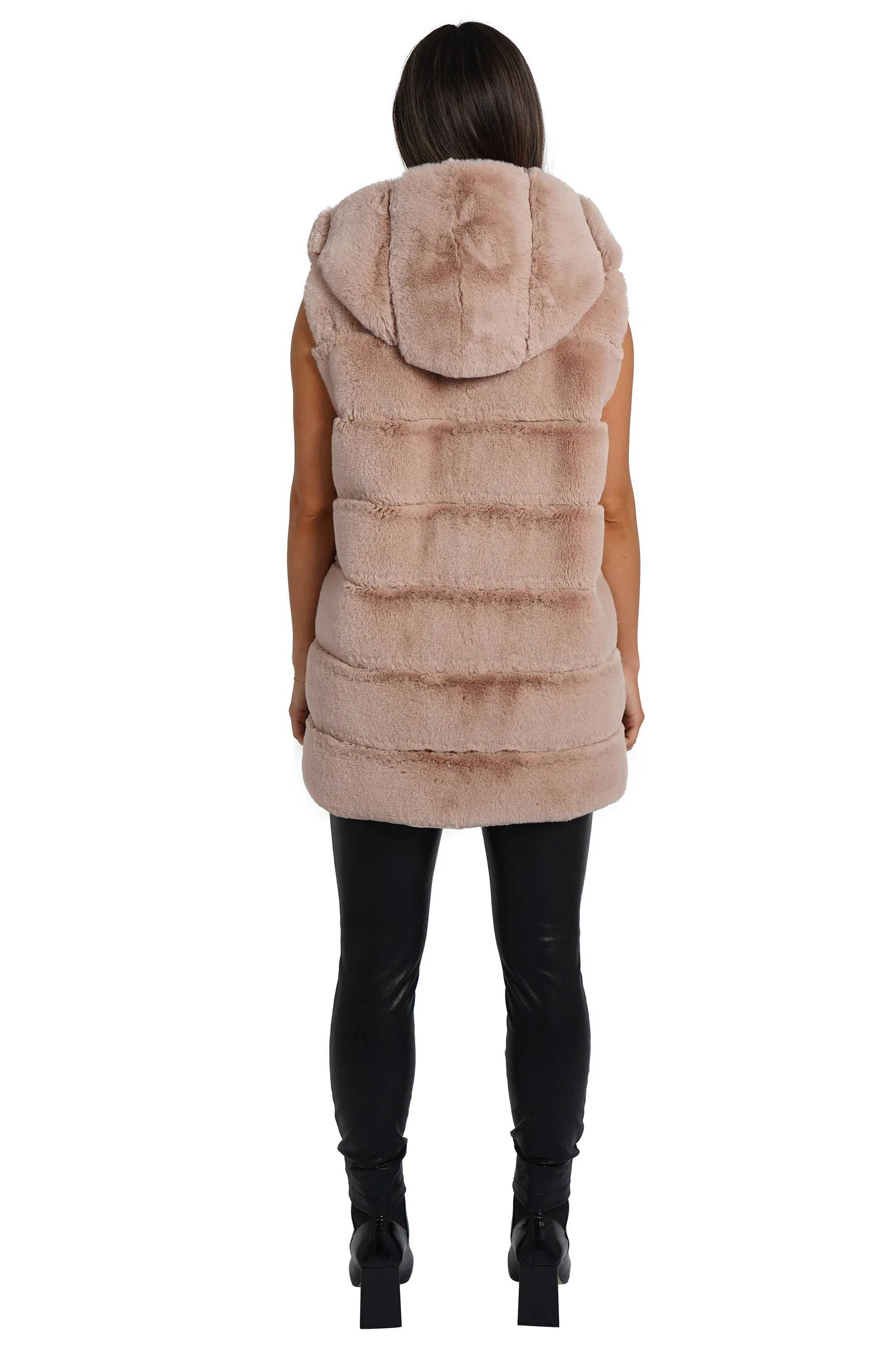 Alina Faux Fur Hooded Vest