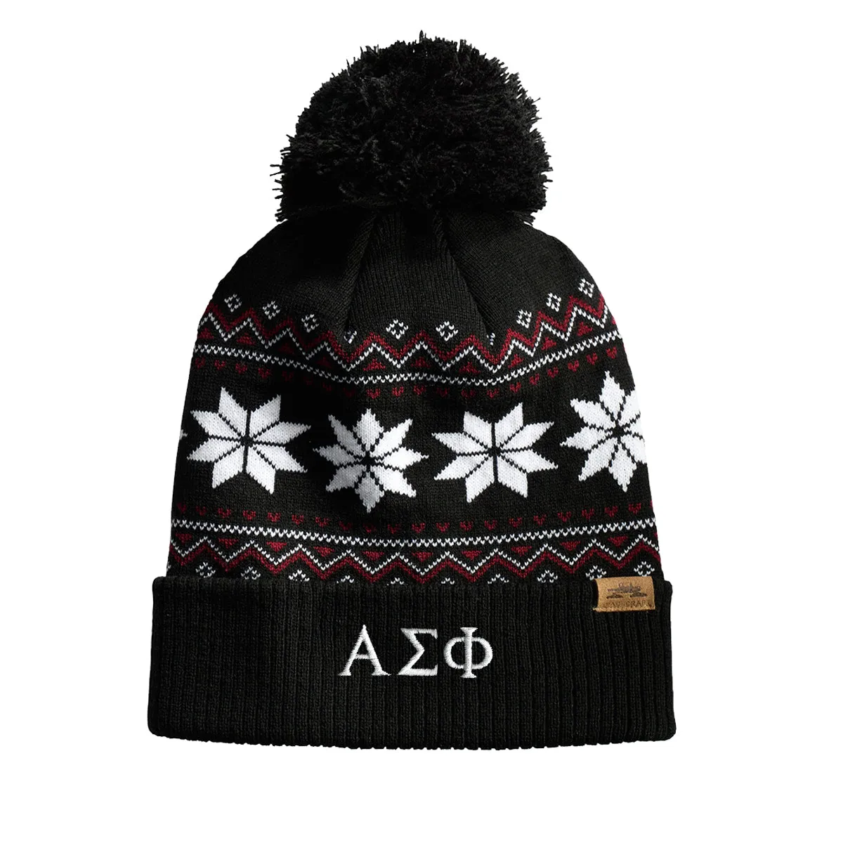 Alpha Sig Knitted Pom Beanie