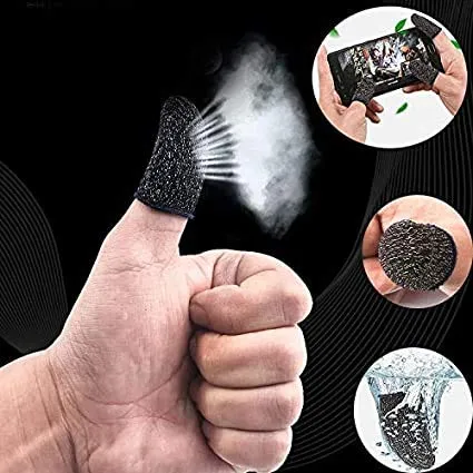 Anti-Sweat Breathable Gaming Finger Sleeve, 4 Pcs (2 pairs)