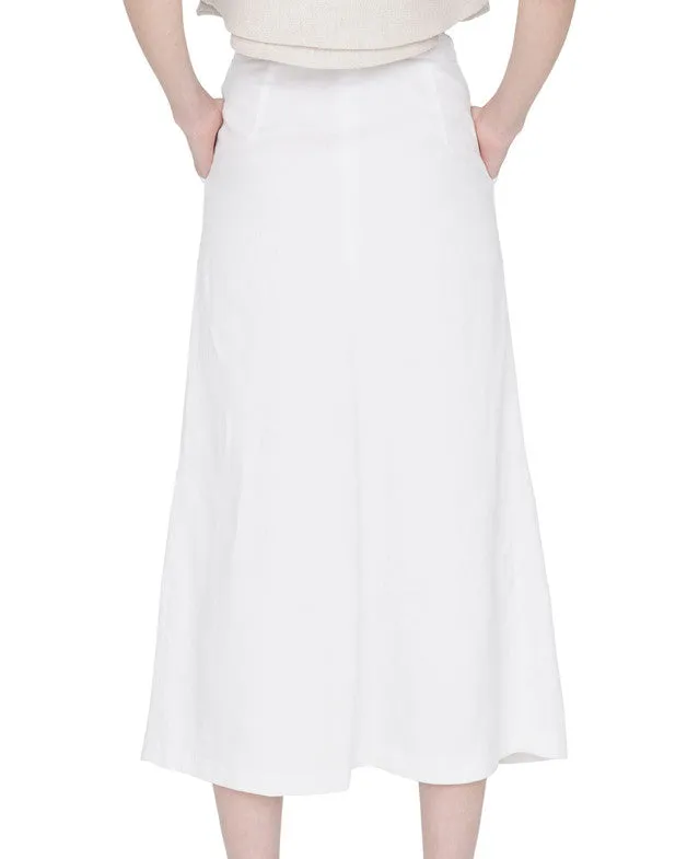 Apiece Apart Karin Slit Skirt in White -FINAL SALE