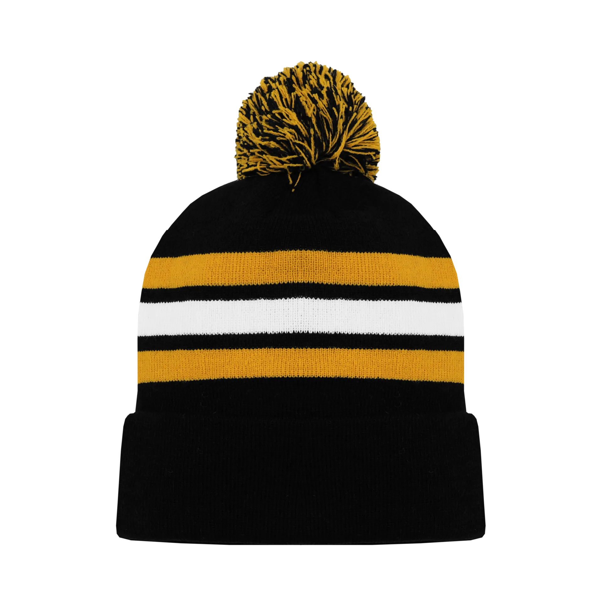 Athletic Knit (AK) A1830A-498 Adult Boston Black Hockey Toque/Beanie