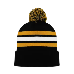 Athletic Knit (AK) A1830A-498 Adult Boston Black Hockey Toque/Beanie