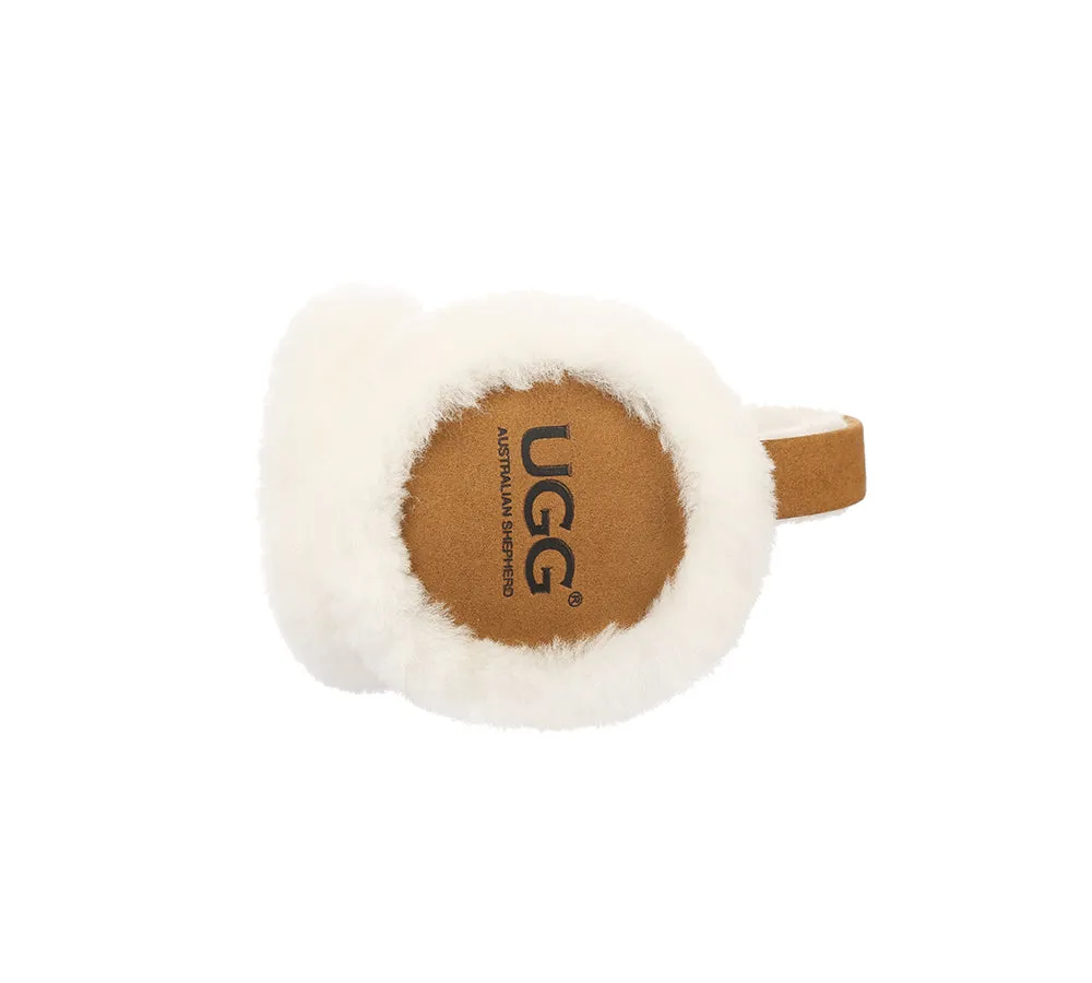 AUSTRALIAN SHEPHERD® UGG Kids Adjustable Sheepskin Wool Earmuff