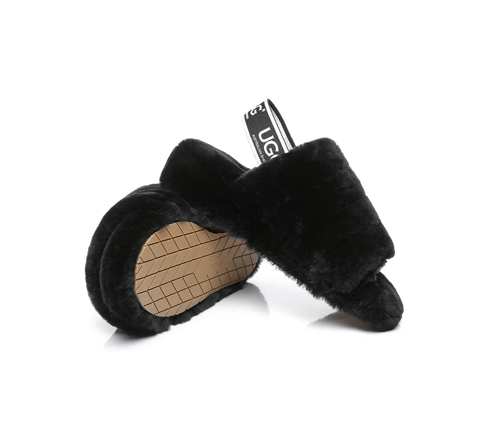 AUSTRALIAN SHEPHERD® UGG Women Slingback Fluffy Slides Puffy