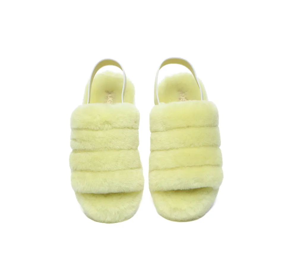 AUSTRALIAN SHEPHERD® UGG Women Slingback Fluffy Slides Puffy