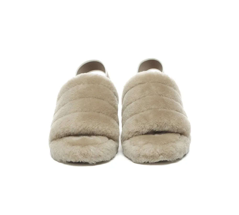 AUSTRALIAN SHEPHERD® UGG Women Slingback Fluffy Slides Puffy