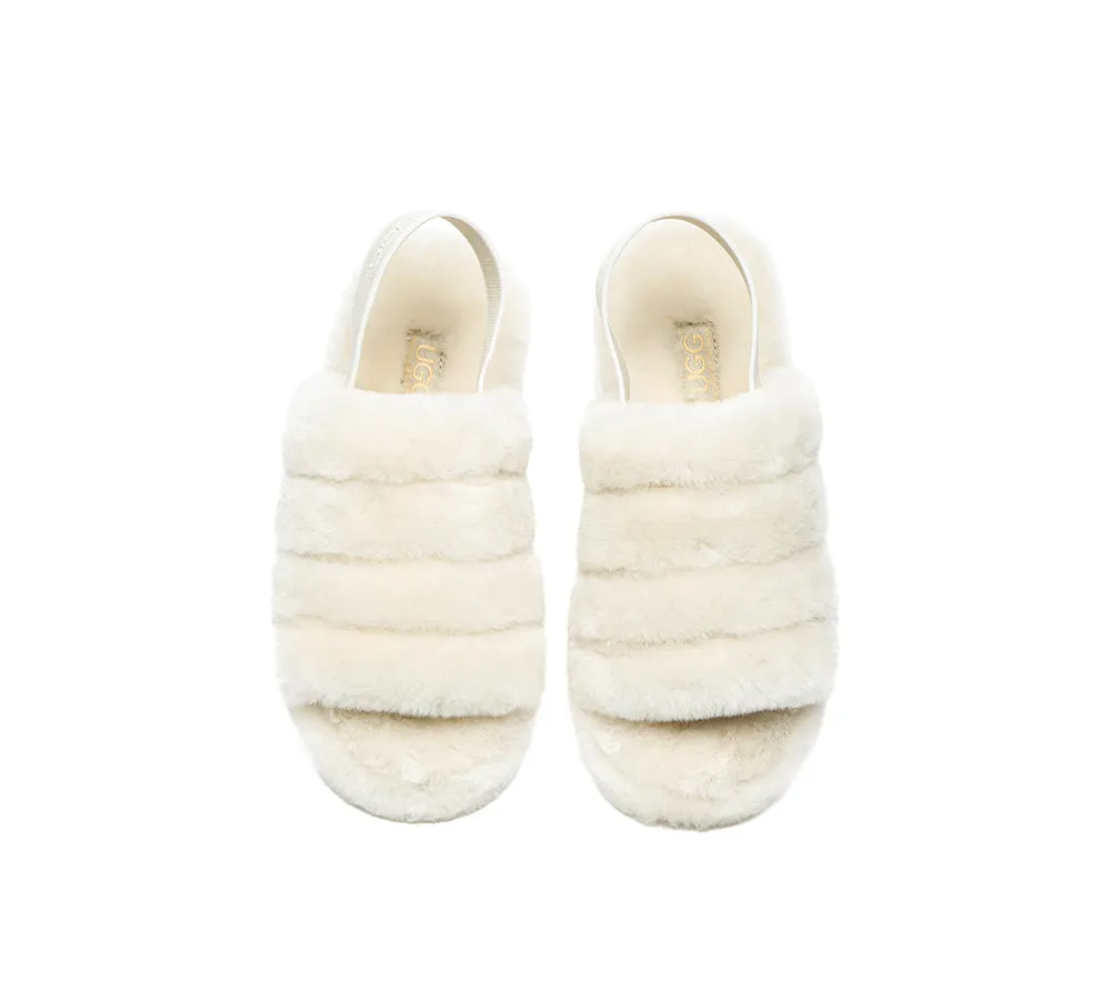 AUSTRALIAN SHEPHERD® UGG Women Slingback Fluffy Slides Puffy