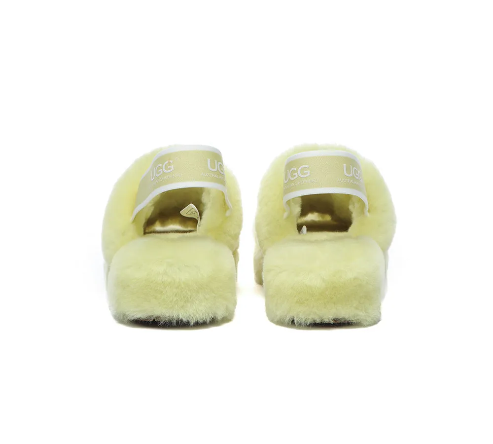 AUSTRALIAN SHEPHERD® UGG Women Slingback Fluffy Slides Puffy