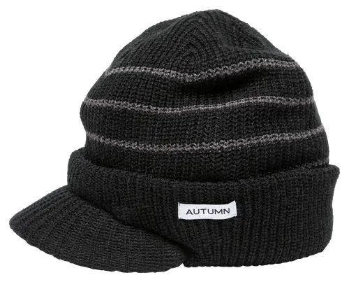 Autumn Headwear Visor Beanie - Black