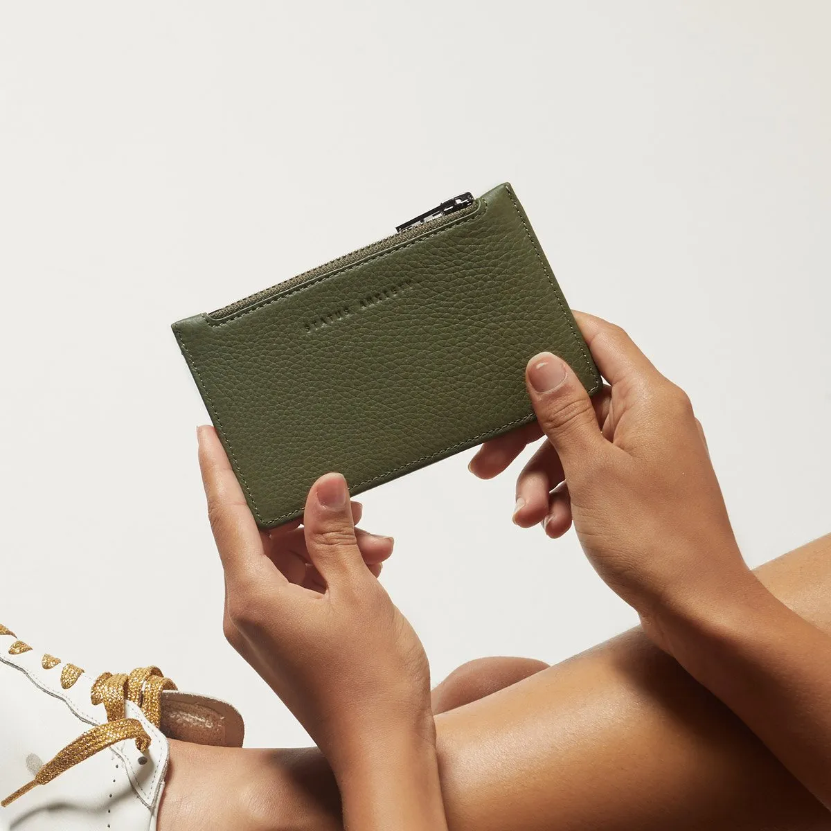 Avoiding Things Leather Wallet in Khaki