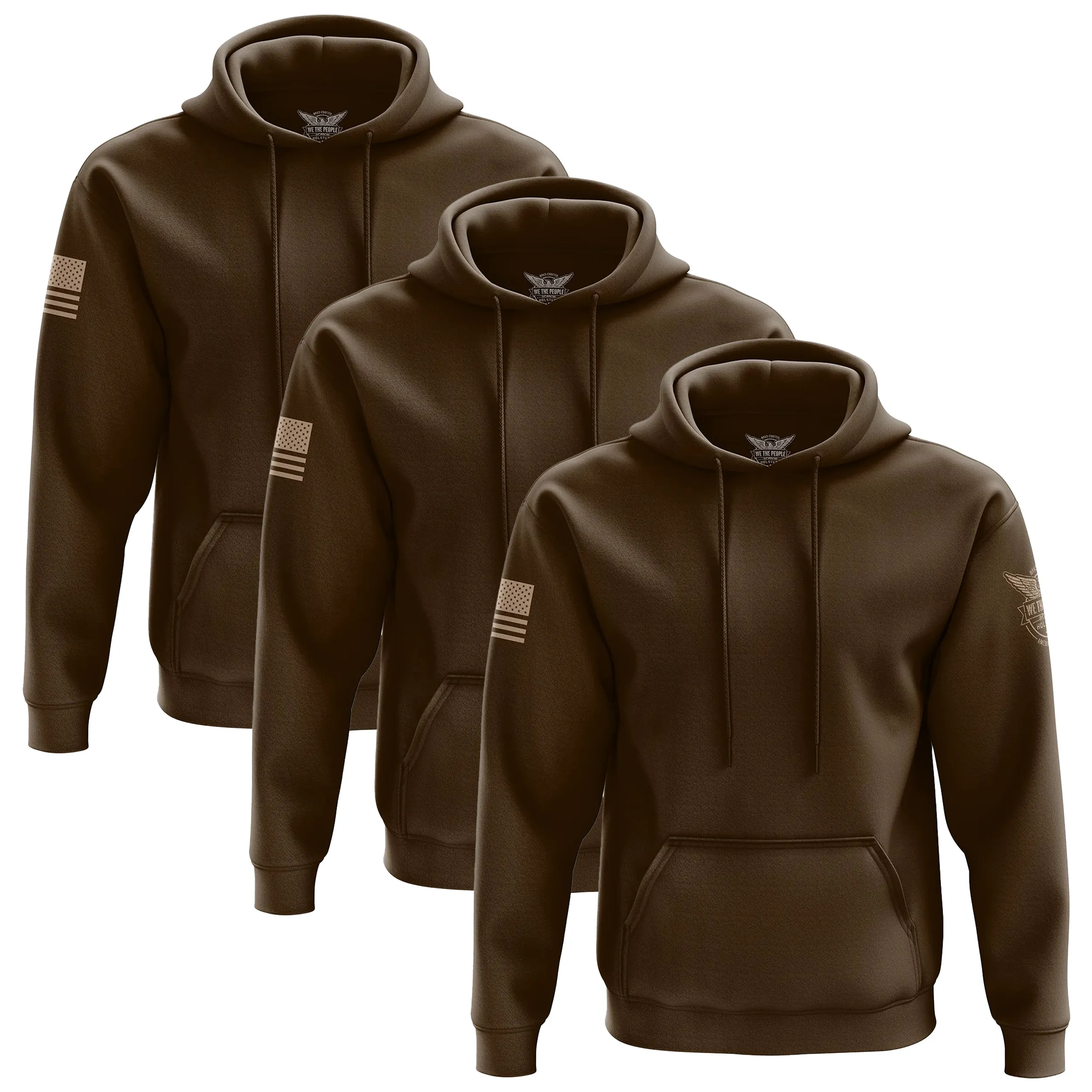 Basic - Brown   Tan Hoodie Bundle (3 Pack)