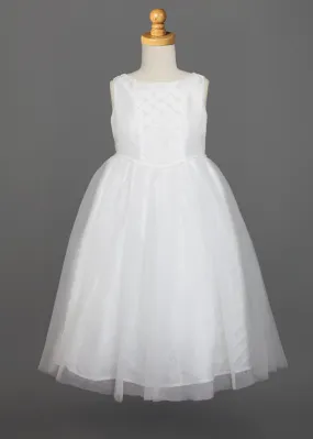 Beaded V-Waist Communion Dress