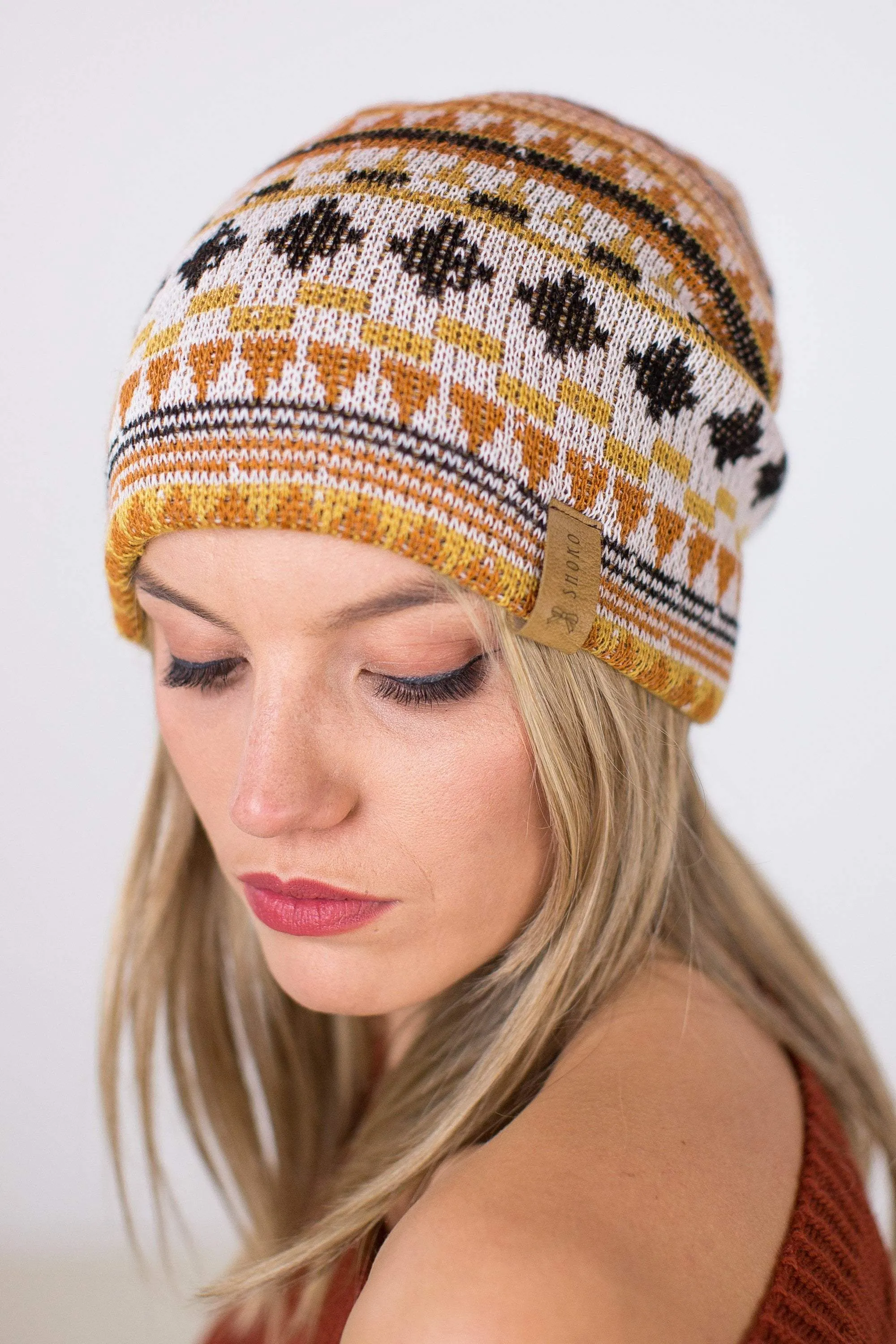 Beanie Hat To Go peruvian print