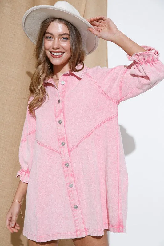 Becca Jo Pink Denim Dress