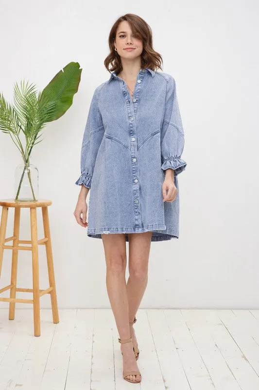 Becca Jo Pink Denim Dress