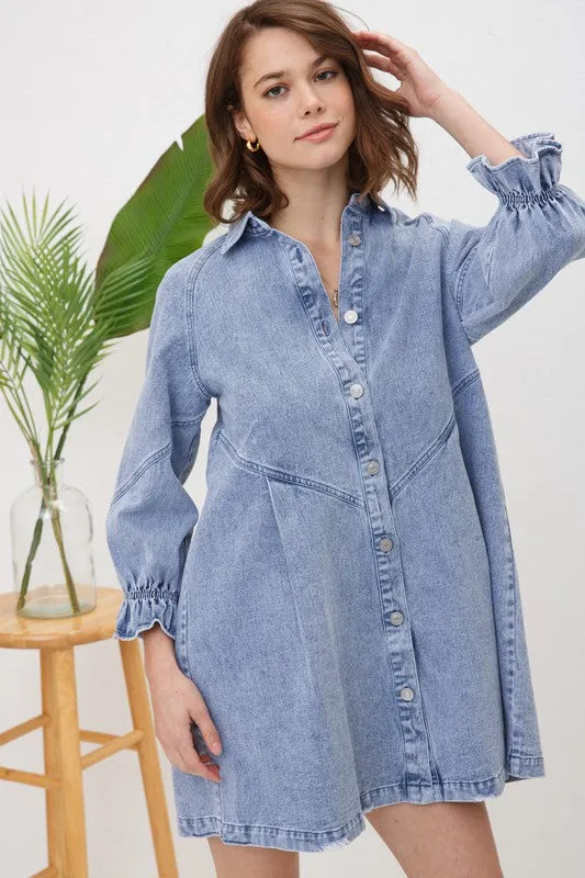 Becca Jo Pink Denim Dress