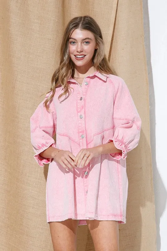 Becca Jo Pink Denim Dress