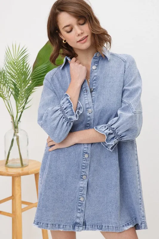 Becca Jo Pink Denim Dress