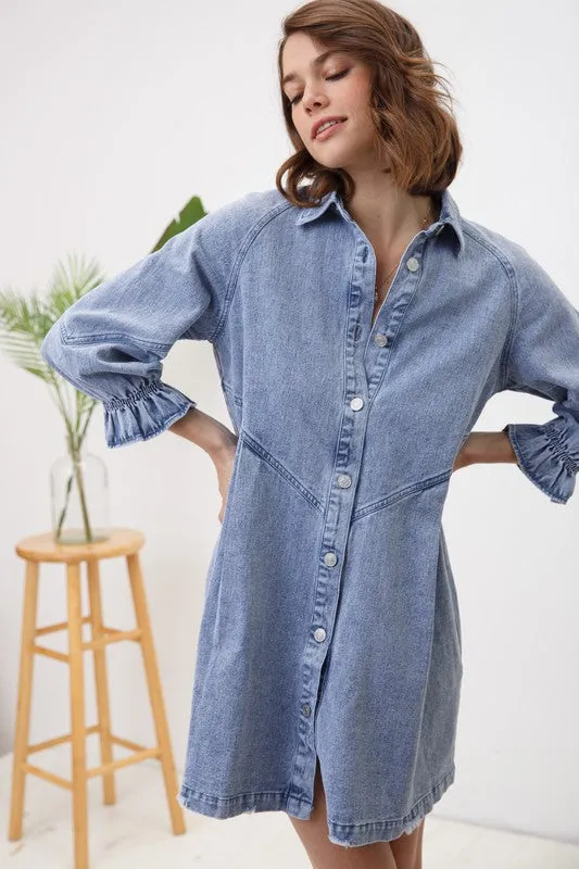 Becca Jo Pink Denim Dress