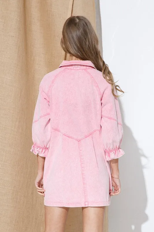 Becca Jo Pink Denim Dress