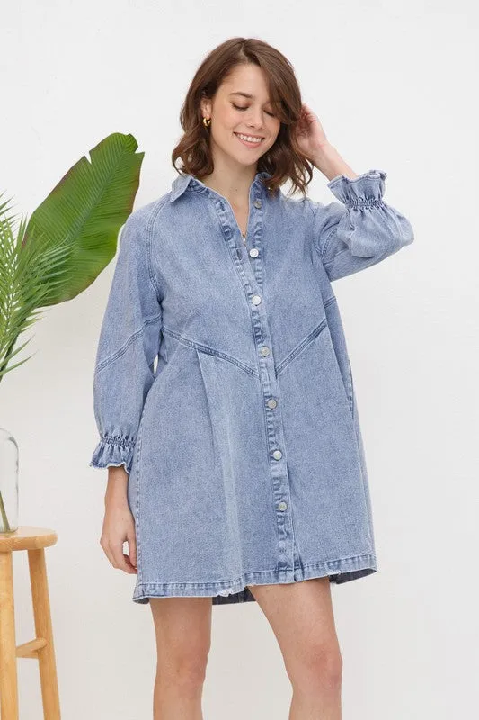 Becca Jo Pink Denim Dress