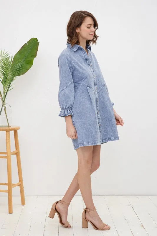 Becca Jo Pink Denim Dress