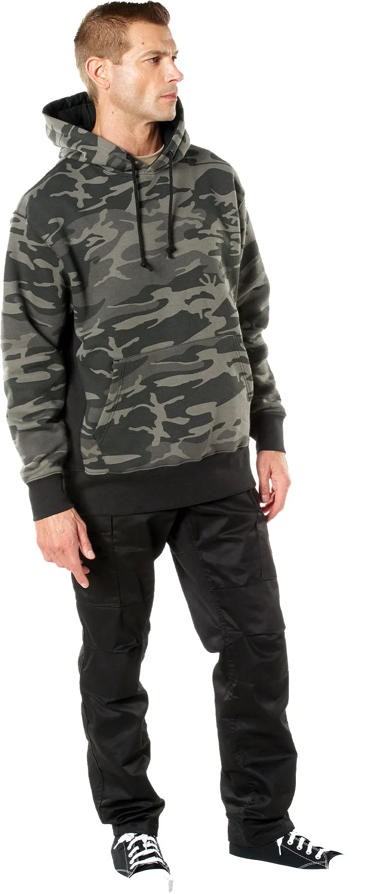 Black Camo Every Day Pullover Hooded Sweatshirt