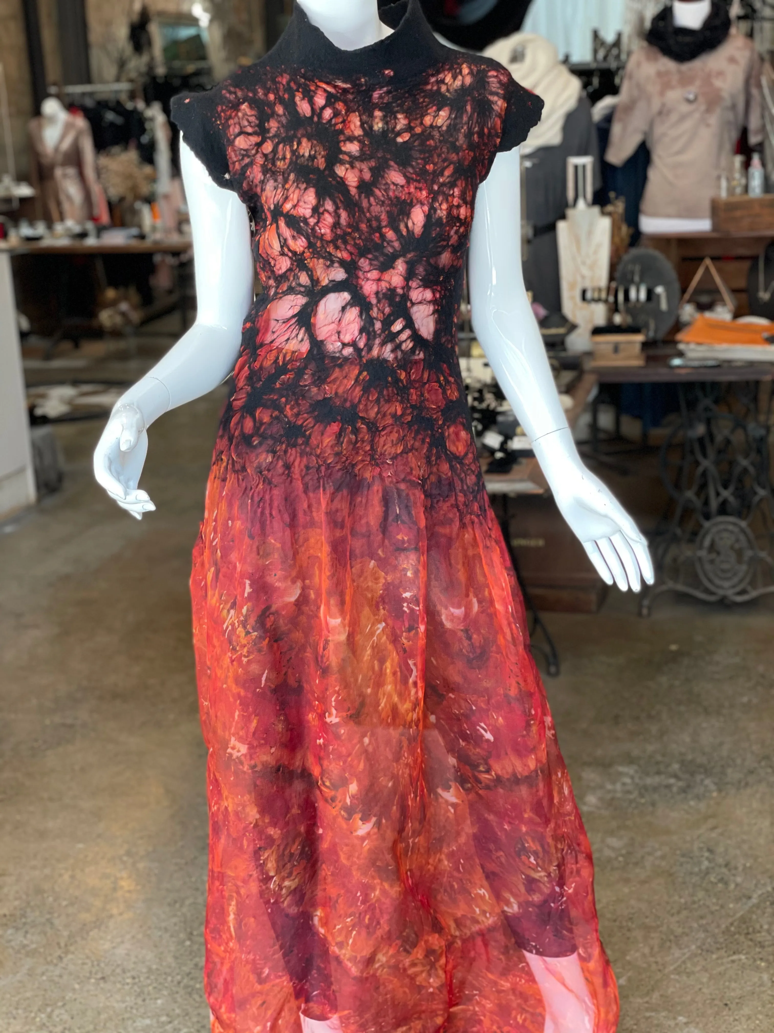 BlckBts Felted Fire Princess Kaftan