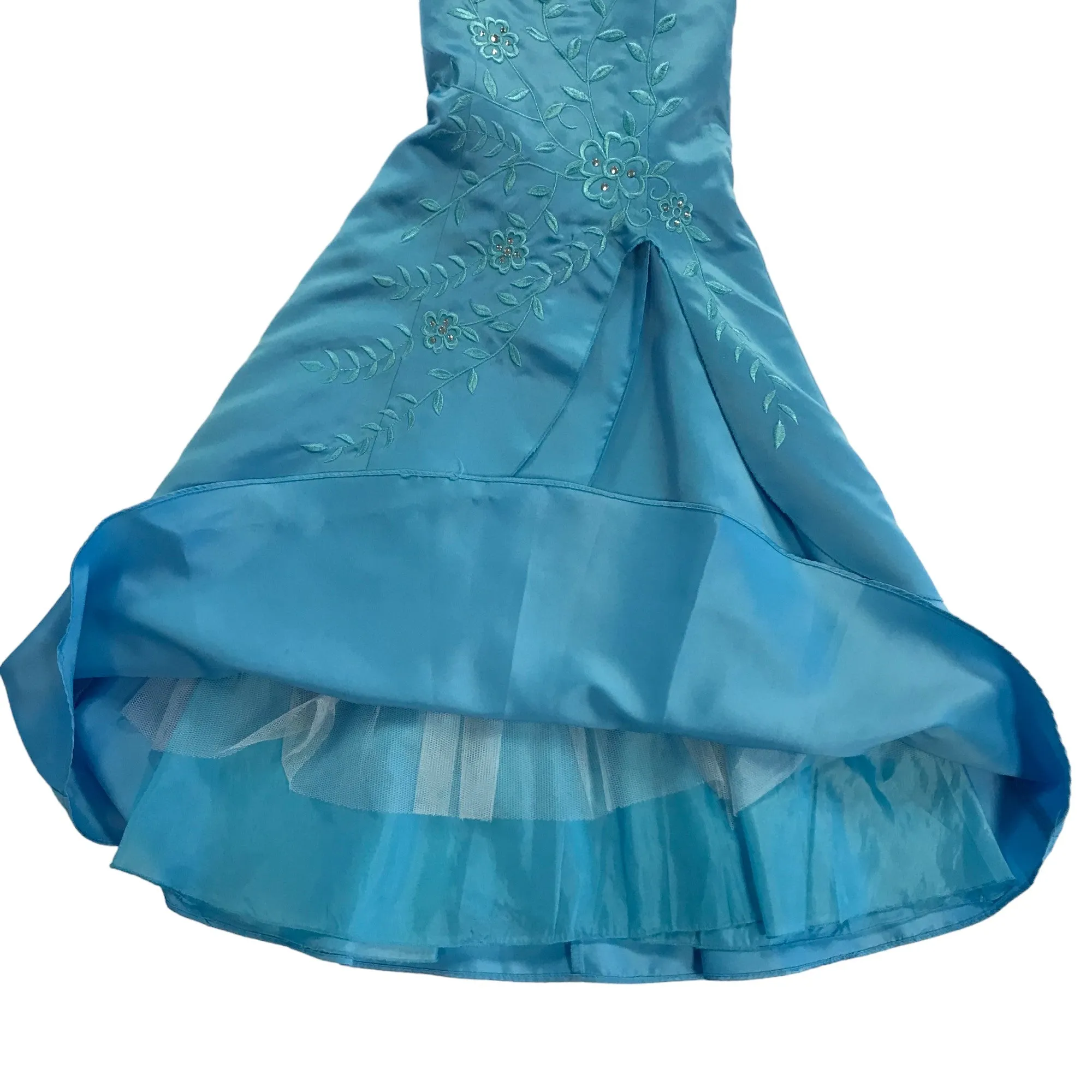 Blue formal dress 6 years flared skirt and short sleeve bolero