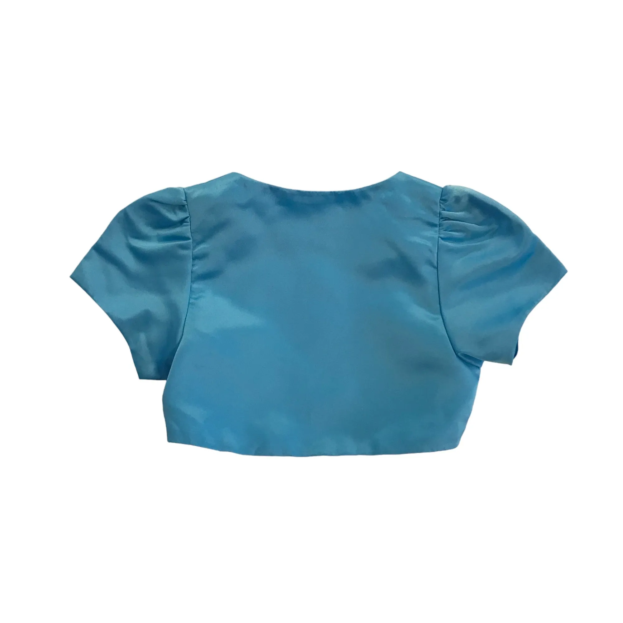 Blue formal dress 6 years flared skirt and short sleeve bolero