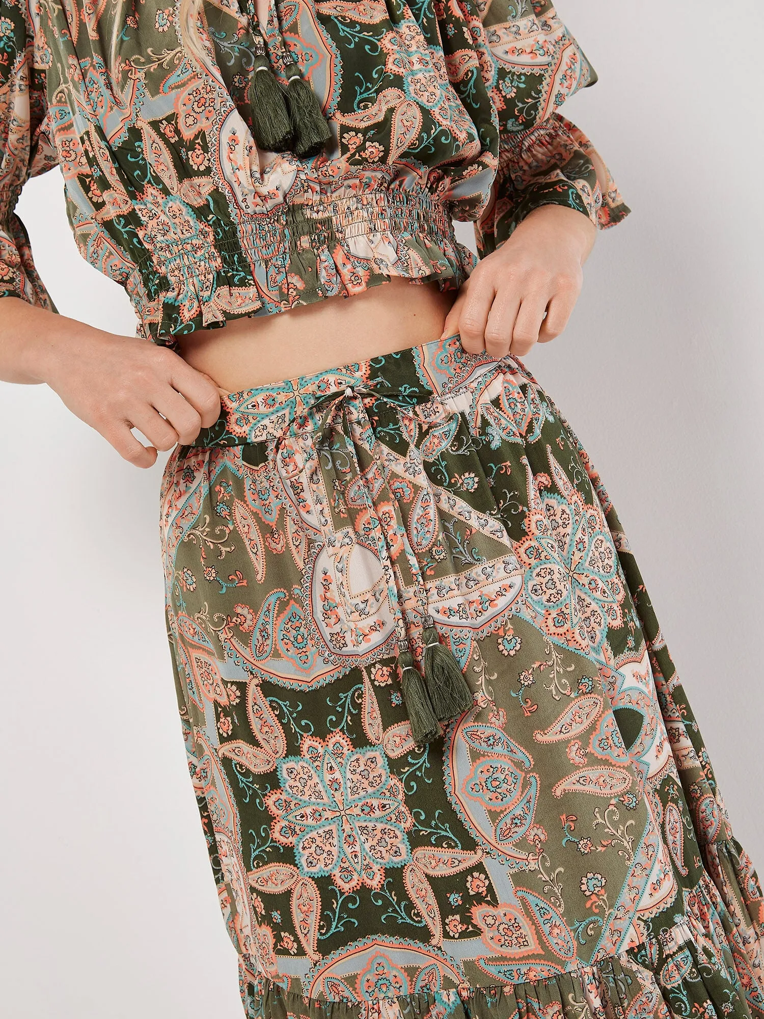 BoHo Paisley Tiered Skirt