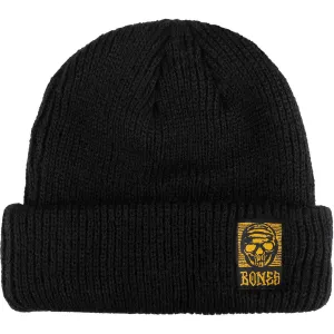 BONES WHEELS BLACK & GOLD BEANIE