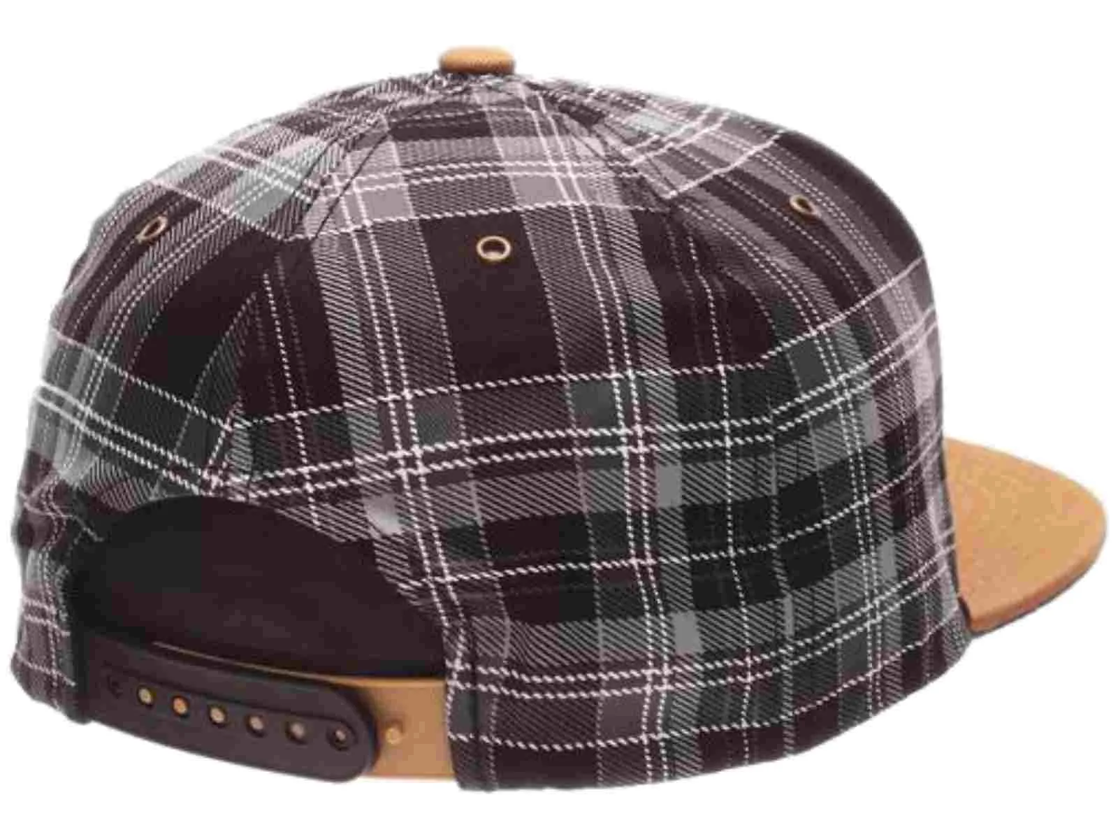 Boston Bruins Zephyr Black Gold Gaelic Snap Plaid Adjustable Snapback Hat Cap