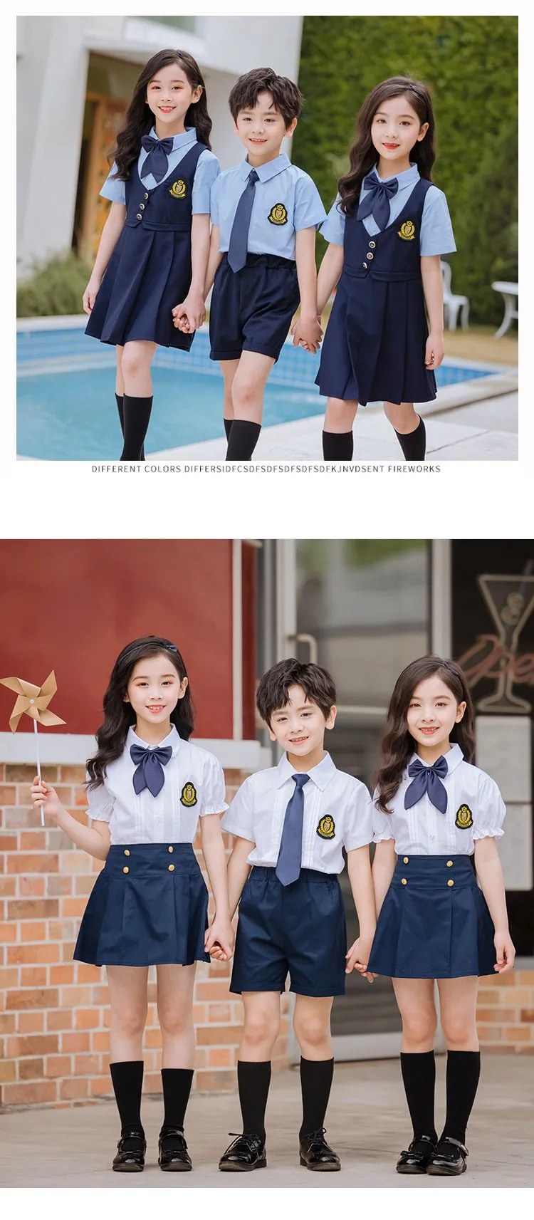 Boys Girls School Uniform Summer England Style Set Wholesale Boys Clothing Suppliers