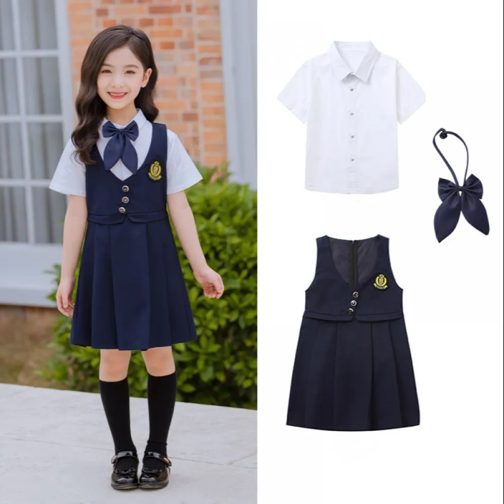 Boys Girls School Uniform Summer England Style Set Wholesale Boys Clothing Suppliers