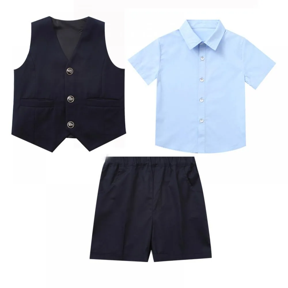 Boys Girls School Uniform Summer England Style Set Wholesale Boys Clothing Suppliers