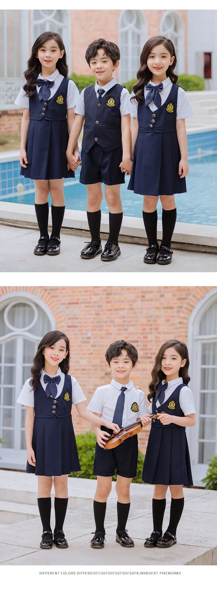 Boys Girls School Uniform Summer England Style Set Wholesale Boys Clothing Suppliers