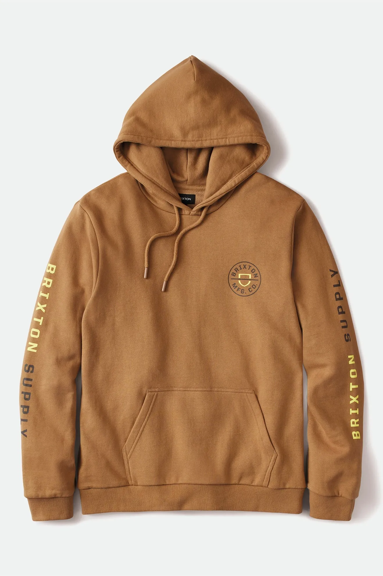 BRIXTON CREST HOOD - MOJAVE/DEEP BROWN/LIMELIGHT