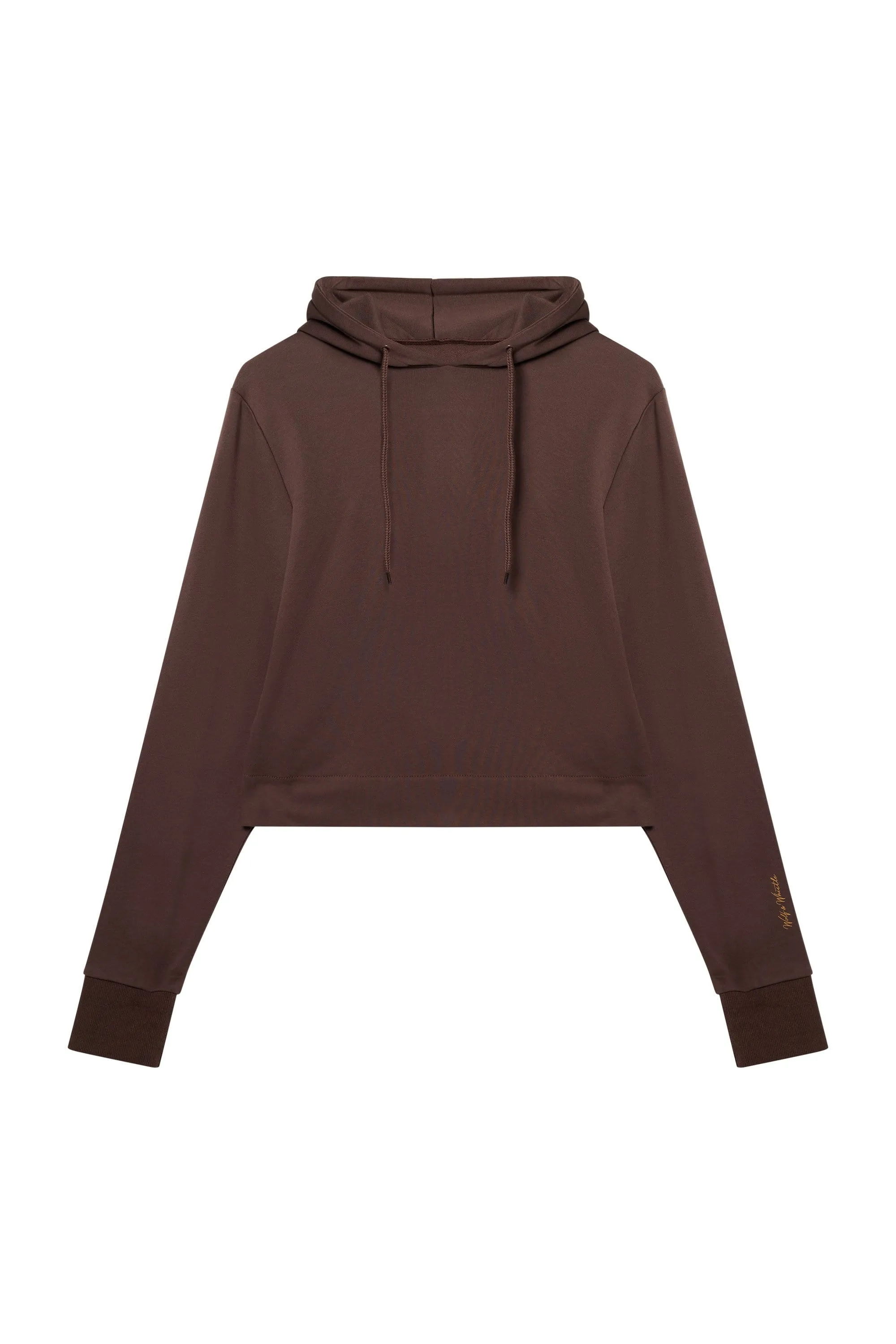 Brown Curve Hooded Top