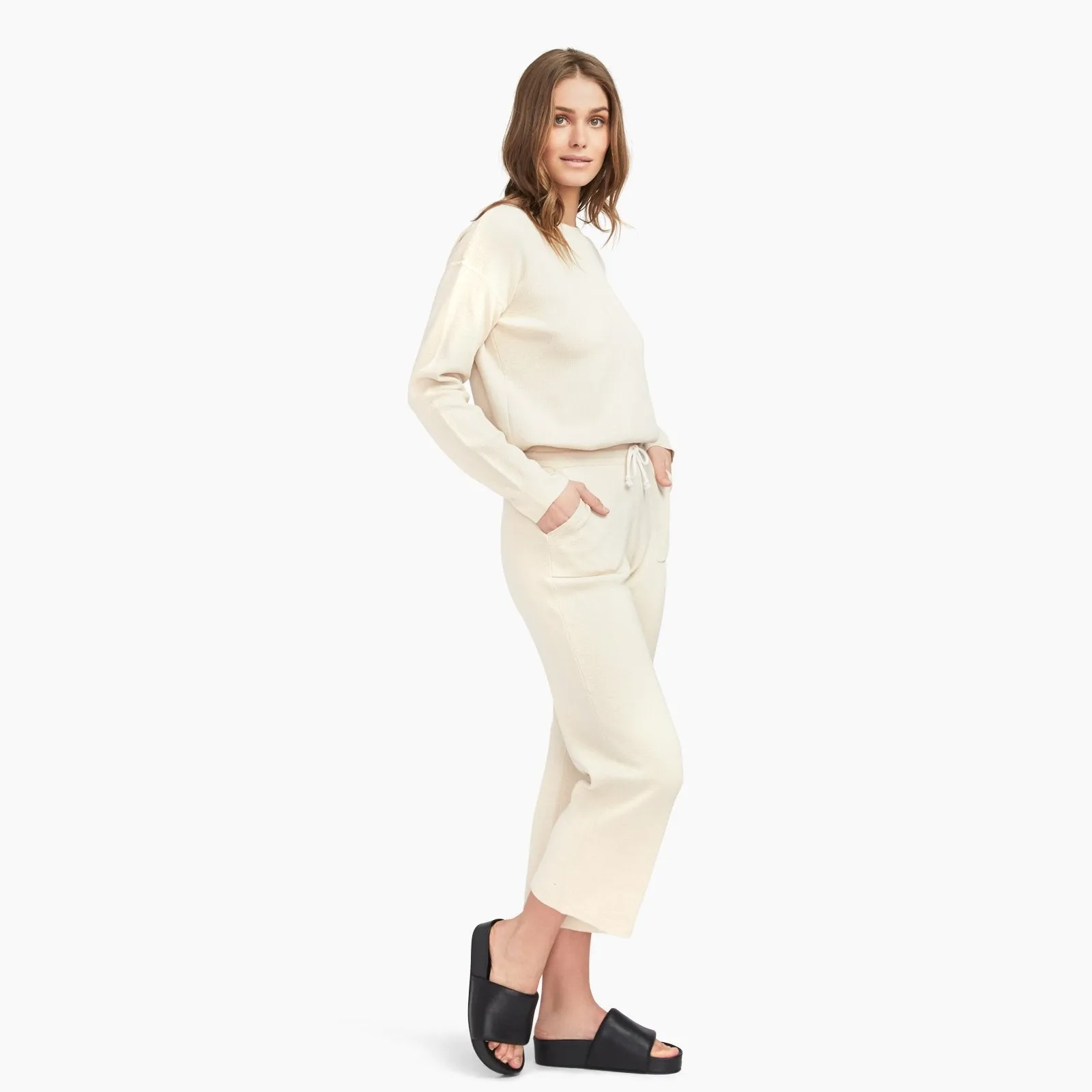 Café Cotton Cashmere Cropped Sweatpant