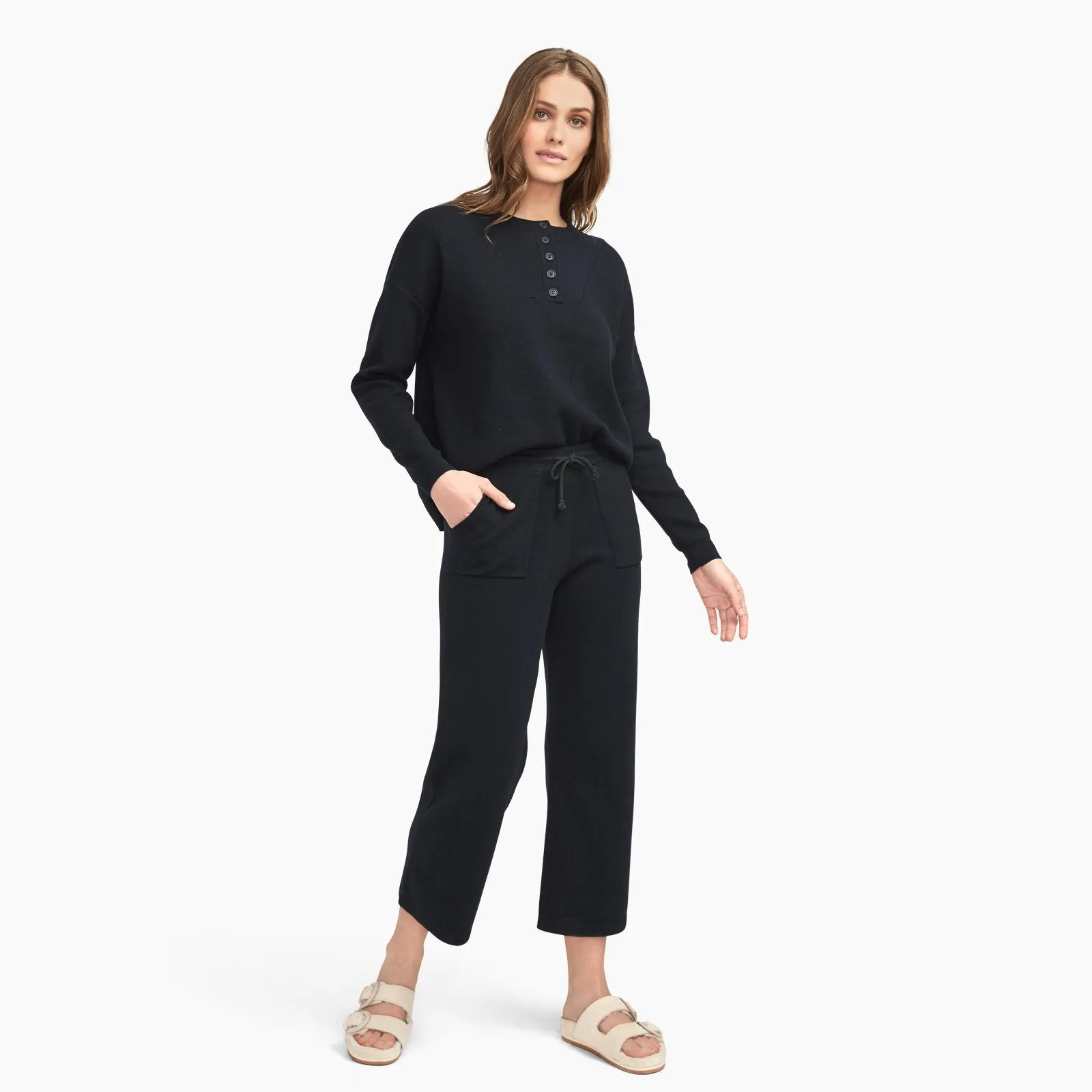 Café Cotton Cashmere Cropped Sweatpant