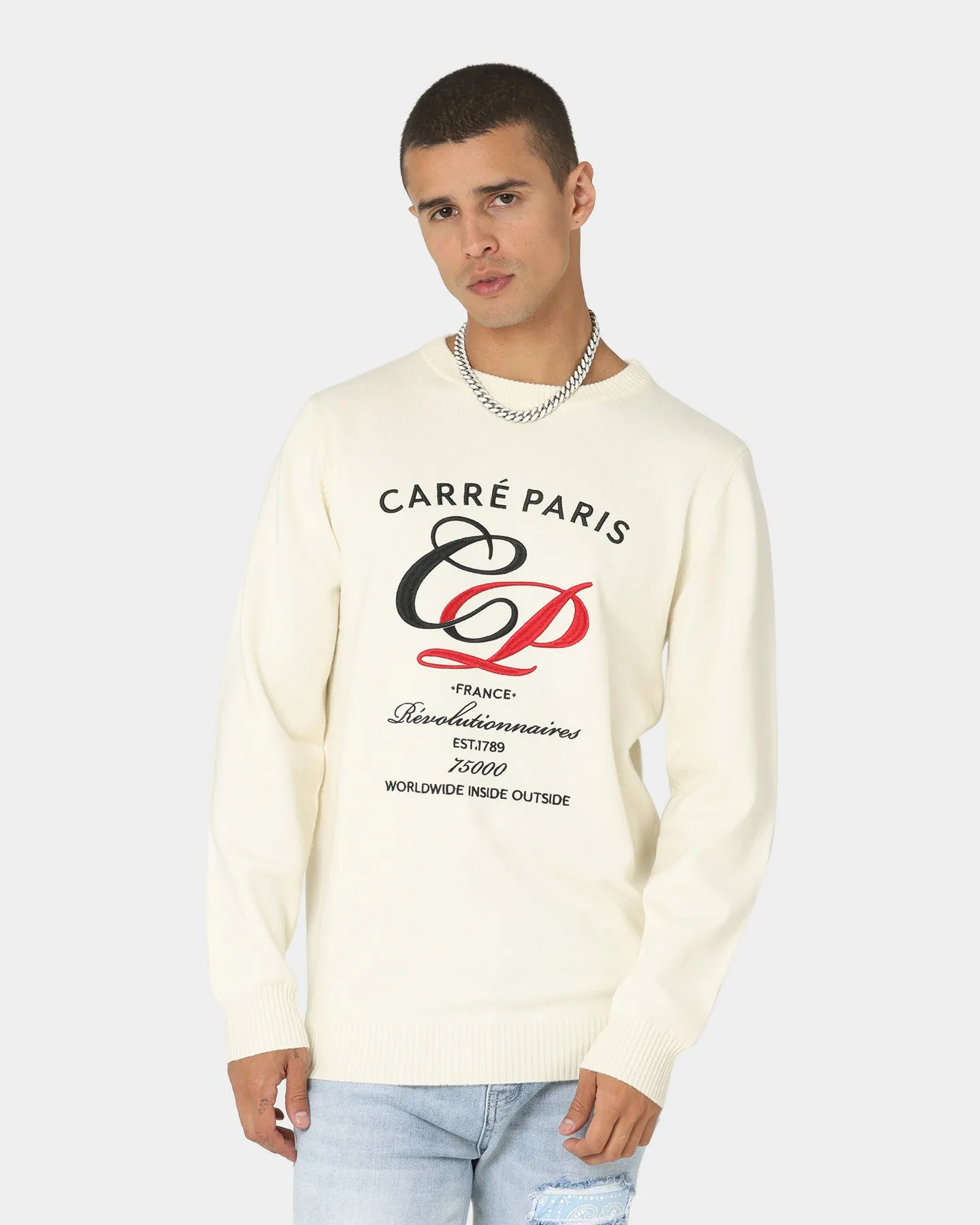 Carré Revolutionnaires Knit Sweater Off White