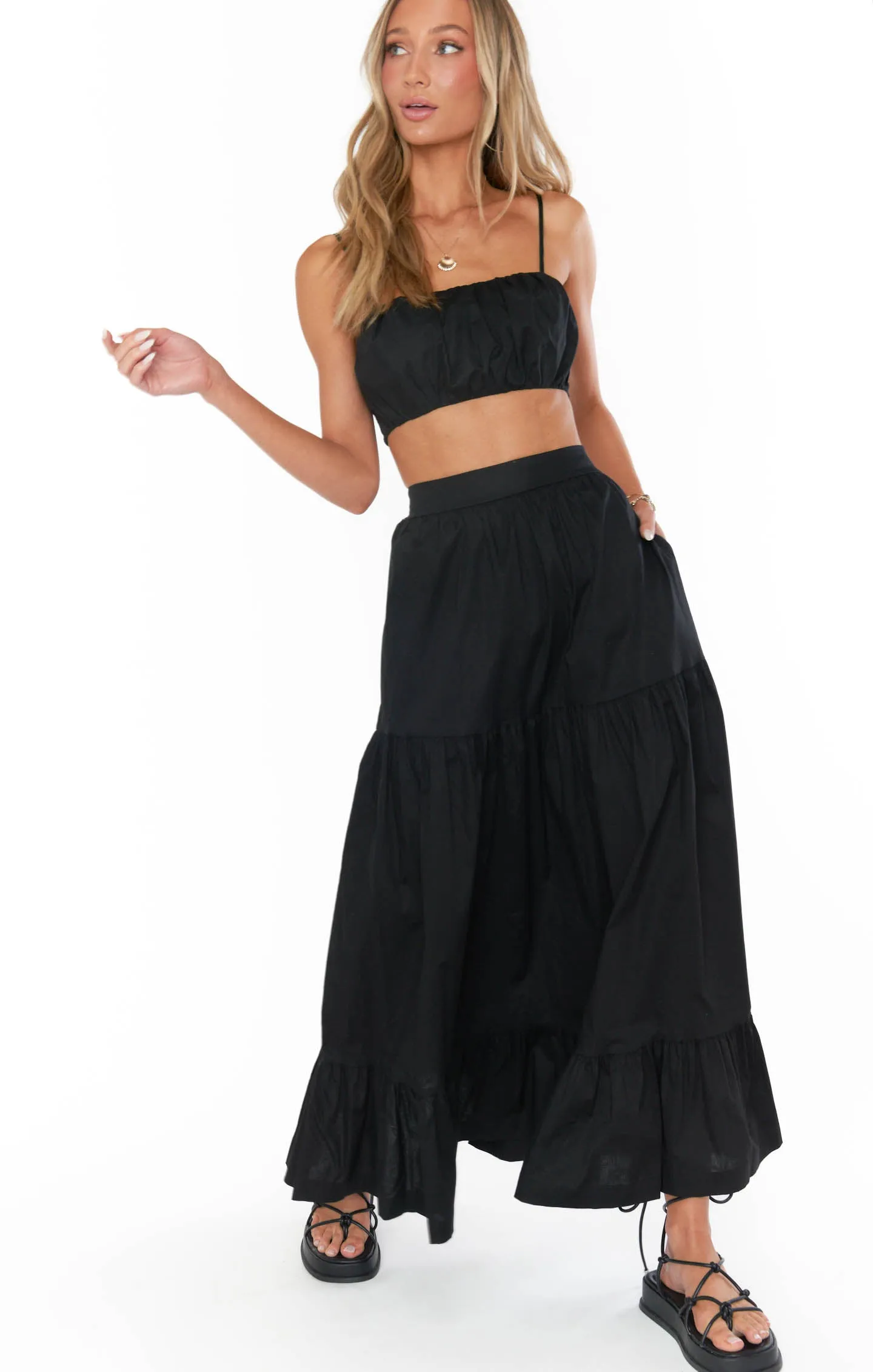 Cartagena Skirt ~ Black Poplin